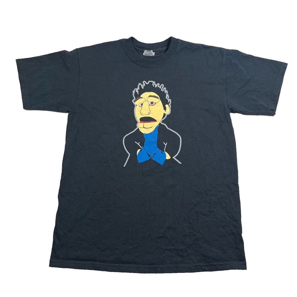 Smile Time Puppet Graphic T-Shirt Navy Blue Gildan Size M